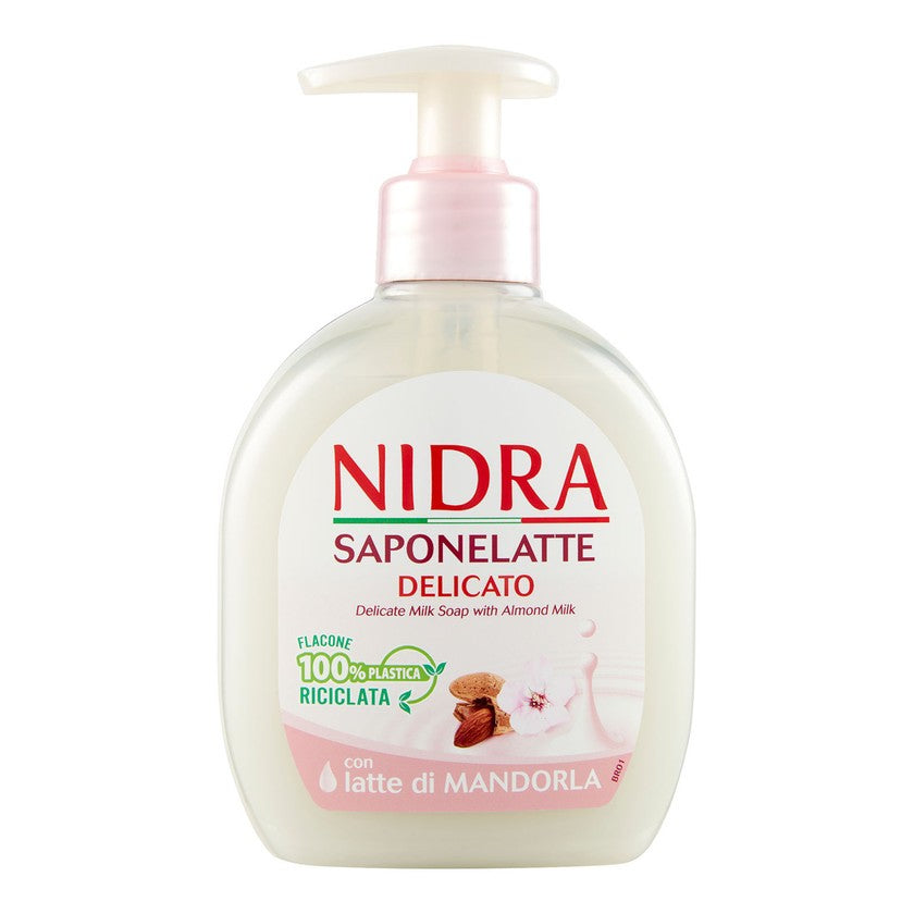 Nidra Hellävarainen Maitosaippua Mantelimaitoa Sisältävä - Nestesaippua 300 ml