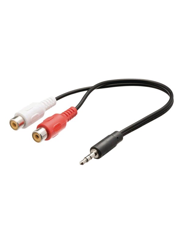 Nedis Stereoäänikaapeli | 3.5 mm uros | 2x RCA Naaras | Niklattu | 0.20 m | Pyöreä | Laatikko