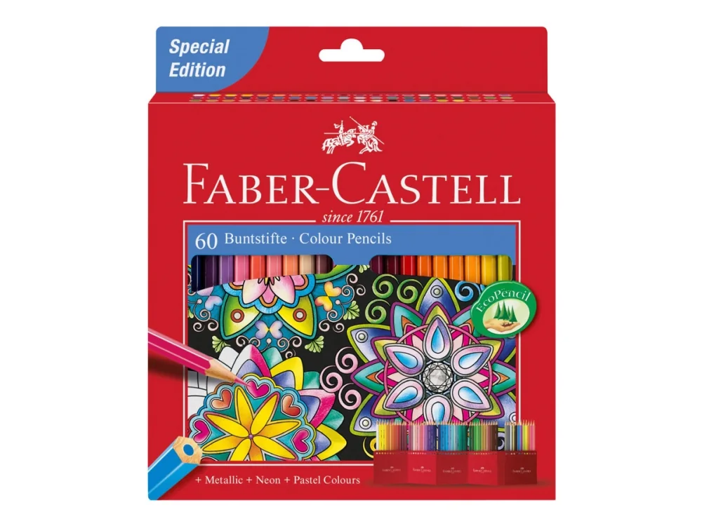 Faber-Castell CASTLE Special Edition - värikynä - valikoituja kirkkaita värejä (60 kappaleen pakkaus)