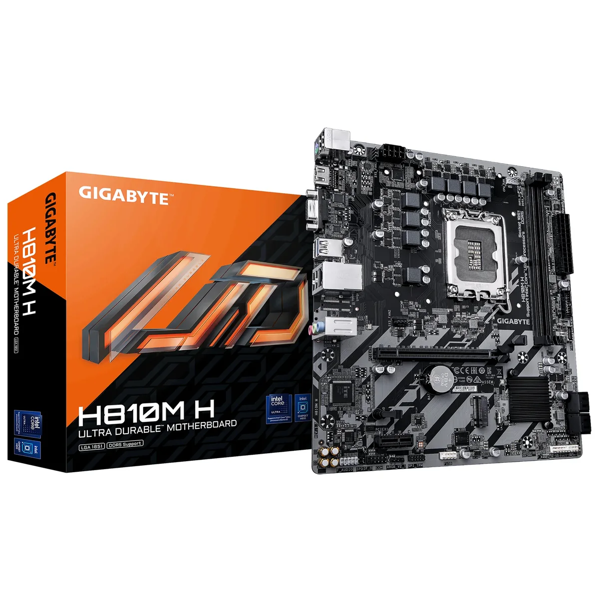 GIGABYTE H810M H Emolevy - Intel H810 - Intel LGA1851 - DDR5 RAM - Micro-ATX
