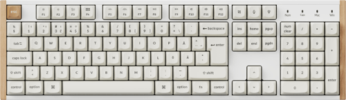 Keychron K10 HE SE Wireless Tri-Mode - Pelinäppäimistö - Pohjoismainen - Valkoinen