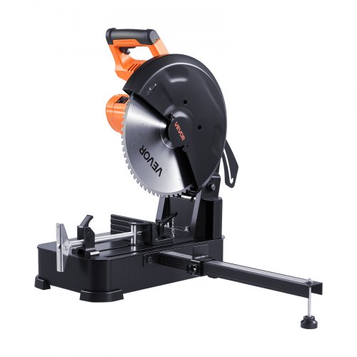VEVOR Chop Saw, 355 mm Stainless Steel Cold Cut Blade, 3500 W Powerful Brushless Motor, 750-1200 r/min Adjustable Speed, Metal Cutting Chop Saw for Metal Square and Flat Tubes, I-Shaped Steels