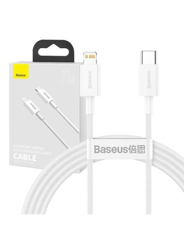 Baseus Superior USB-C - Lightning kaapeli 1 5m 20W - Valkoinen