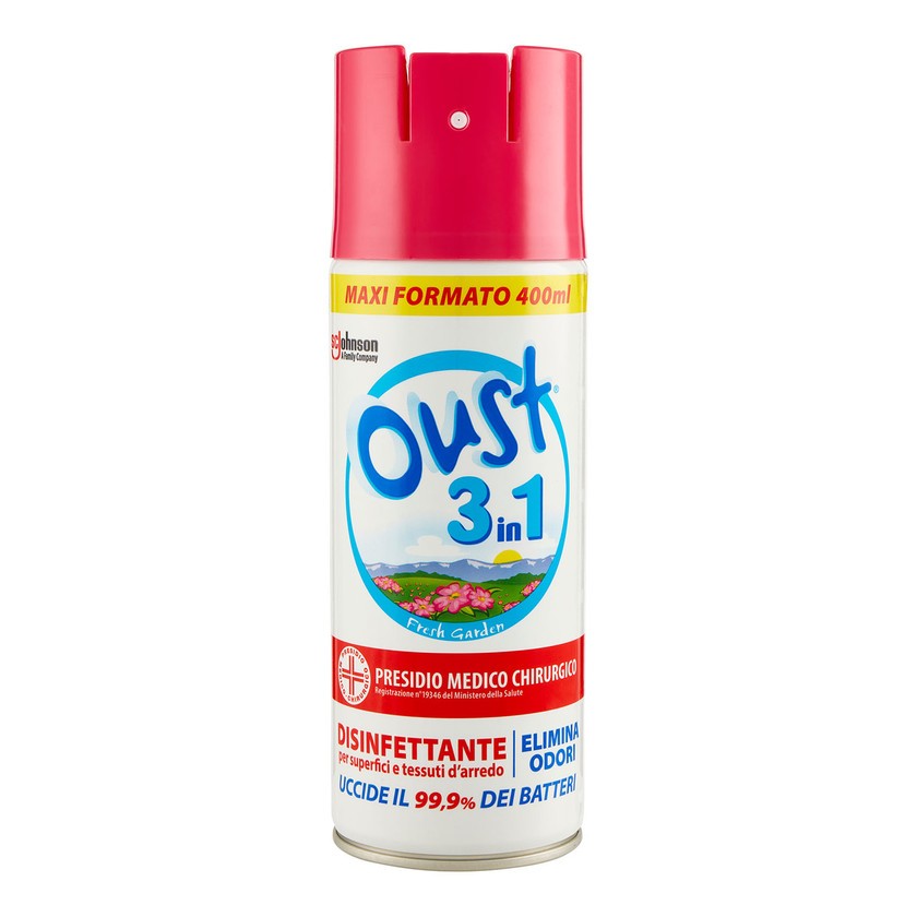 Oust 3In1 Disinfettante Elimina Odori Fresh Garden 400 ml — Disinfettante