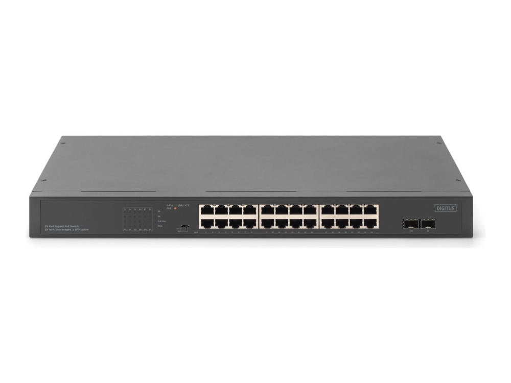 DIGITUS - switch - 19" - 24 ports - unmanaged - rack-mountable