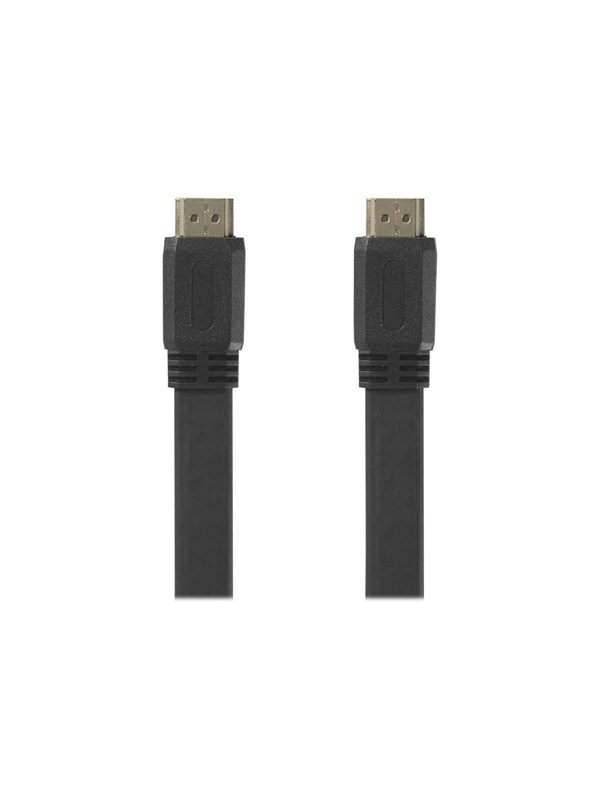 Nedis High Speed HDMI TM Kaapeli Ethernet | HDMITM liitin | HDMITM liitin | 4K@30Hz | 10.2 Gbps | 3.00 m | Litteä | PVC | Musta | Kirjekuori