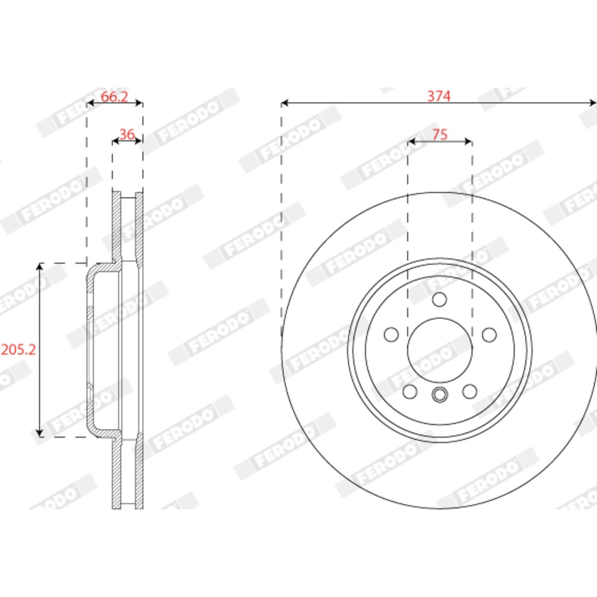 Jarrulevy FERODO DDF2042LC-1