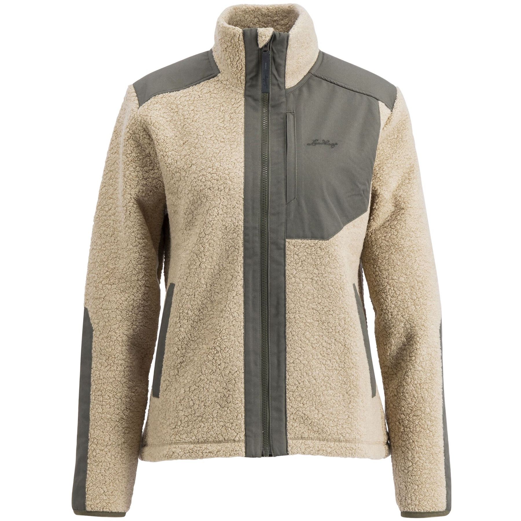 Lundhags Saruk Wool Pile Mid Full Zip, välikerros, naiset, beige