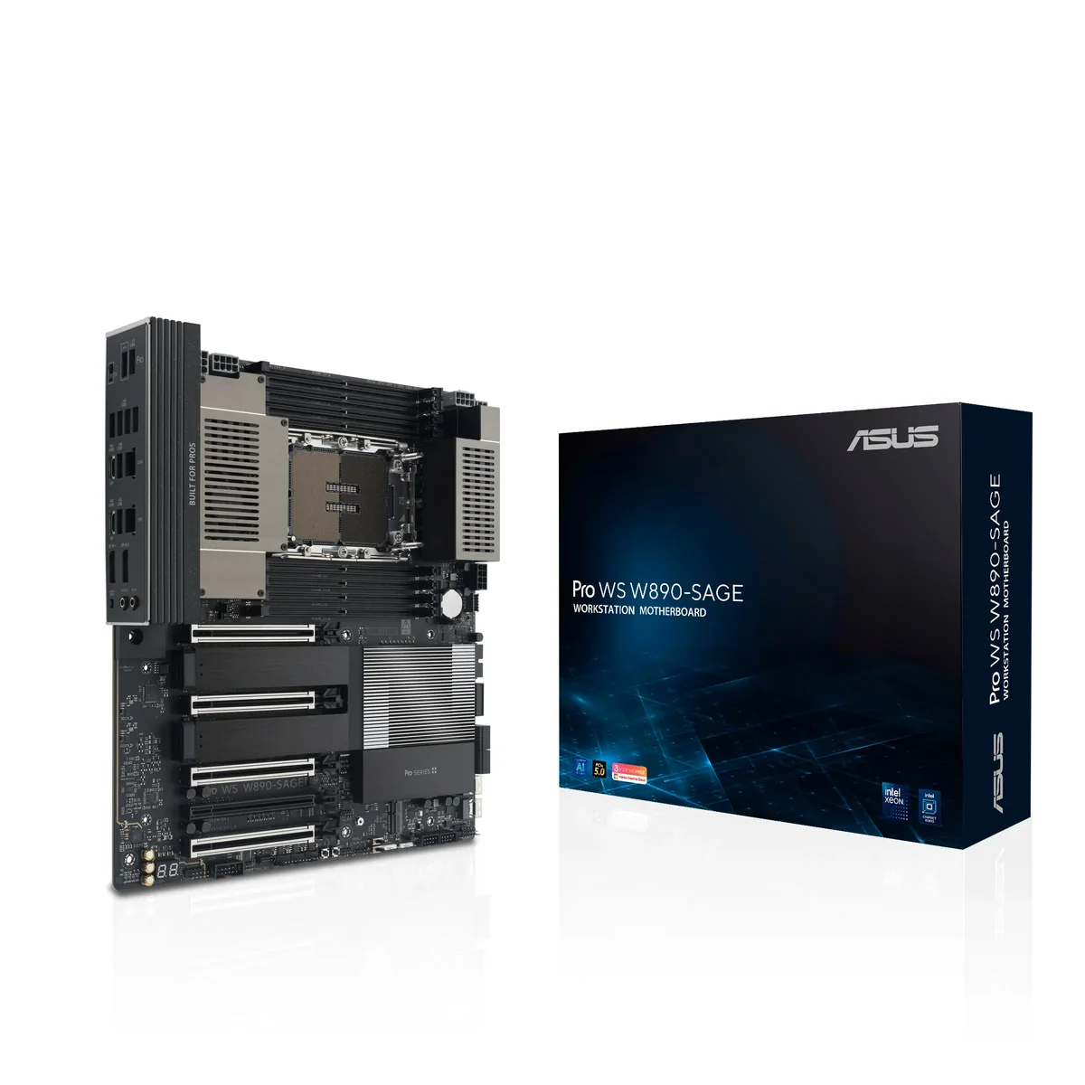 ASUS Pro WS W890-SAGE Emolevy - Intel W890 - Intel LGA4710-2 - DDR5 RAM - SSI (Server)