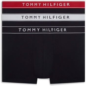 Tommy Hilfiger Underwear Bokserishortsit 'Essential' punainen / musta / valkoinen