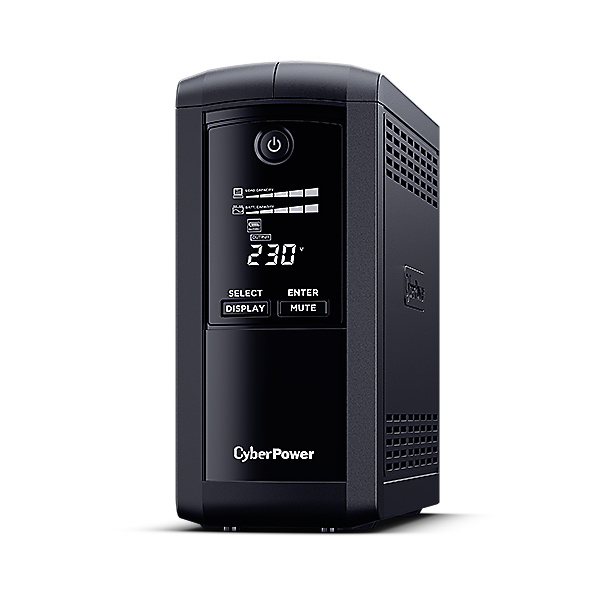 CyberPower Value Pro VP1000ELCD - UPS - AC 230 V - 550 Watt - 1000 VA - RS-232, USB - output-stikforbindelser: 4 - lajittelu