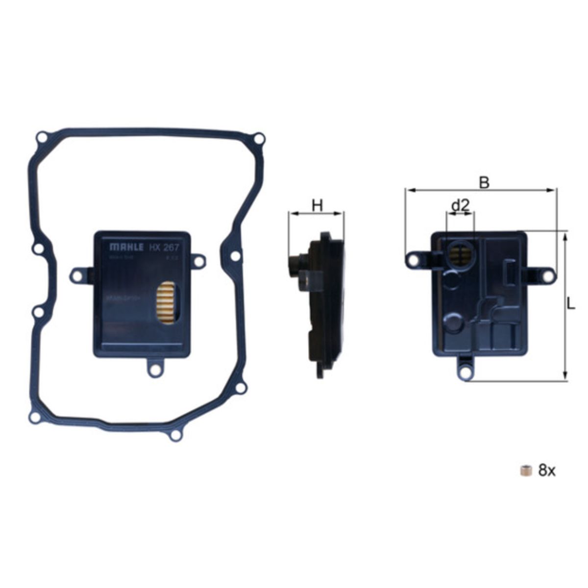 Hydrauliikkasuodatin, automaattivaihteisto MAHLE HX 267D