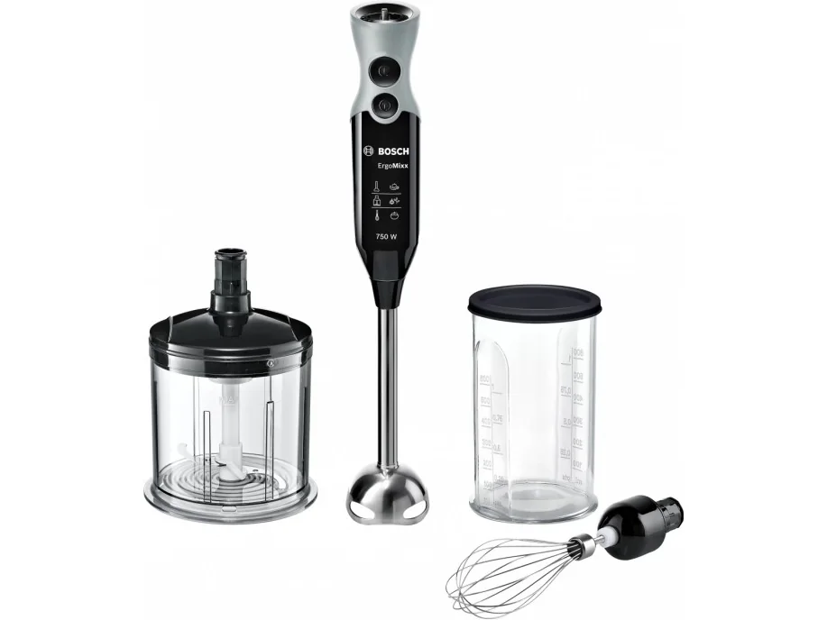 Bosch MSM67160, Upotettava sekoitin, 1,4 m, 750 W, Musta, Harmaa