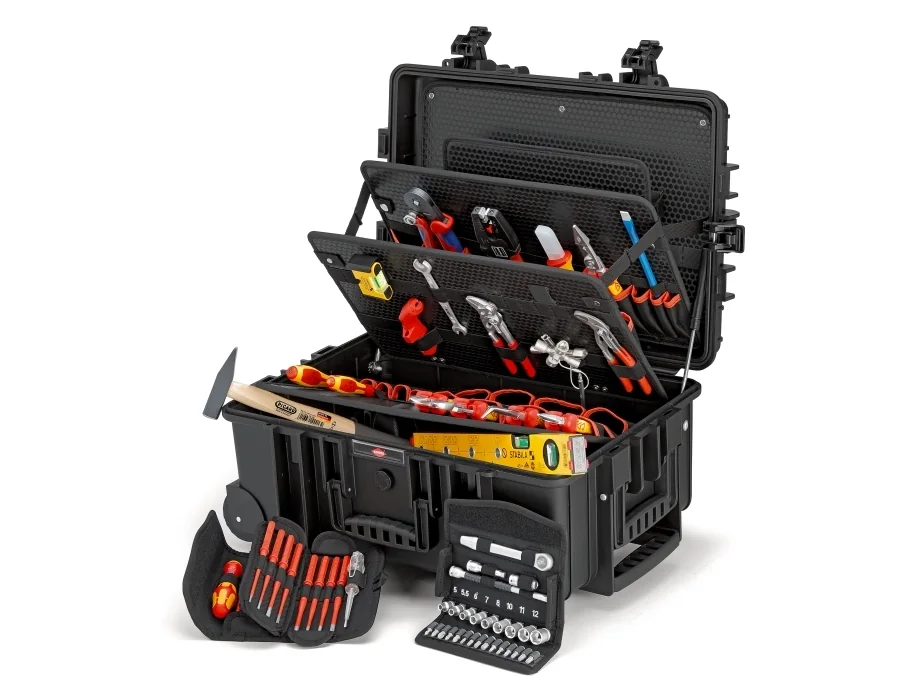 Knipex 00 21 37, Musta, Polypropeeni (PP), Pölynkestävä, Iskunkestävä, Vedenkestävä, Saksa, 540 x 229 x 364 mm, 609 mm
