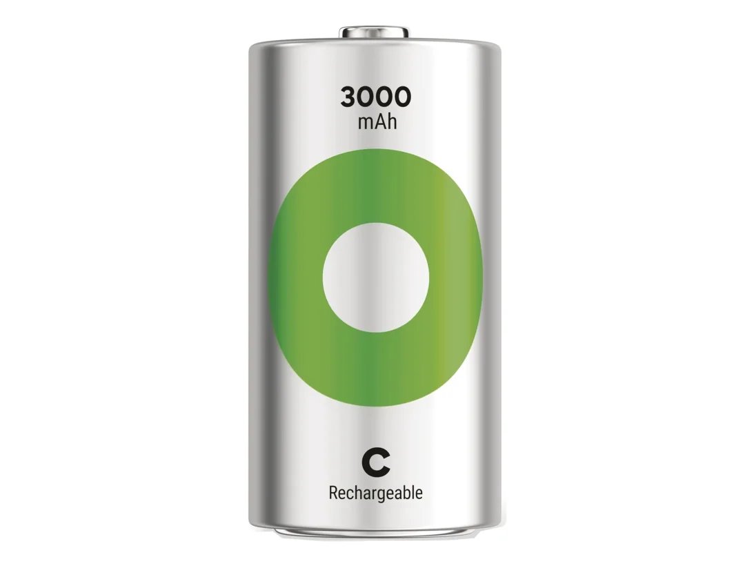 GP ReCyko Rechargeable Battery, Size C, 3000 mAh, 2-pack