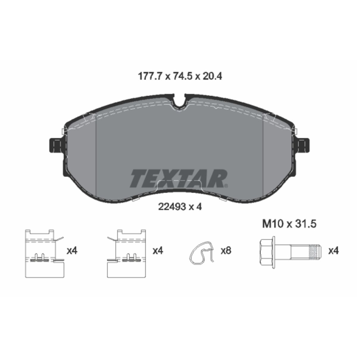 Jarrupalat, levyjarru TEXTAR 2249301