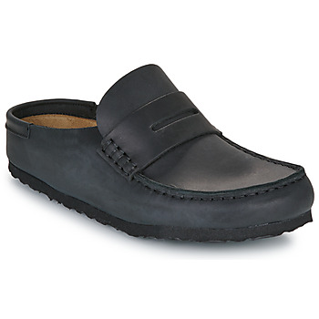 Birkenstock Naples Wrapped Natural Leather Oiled Narrow Black