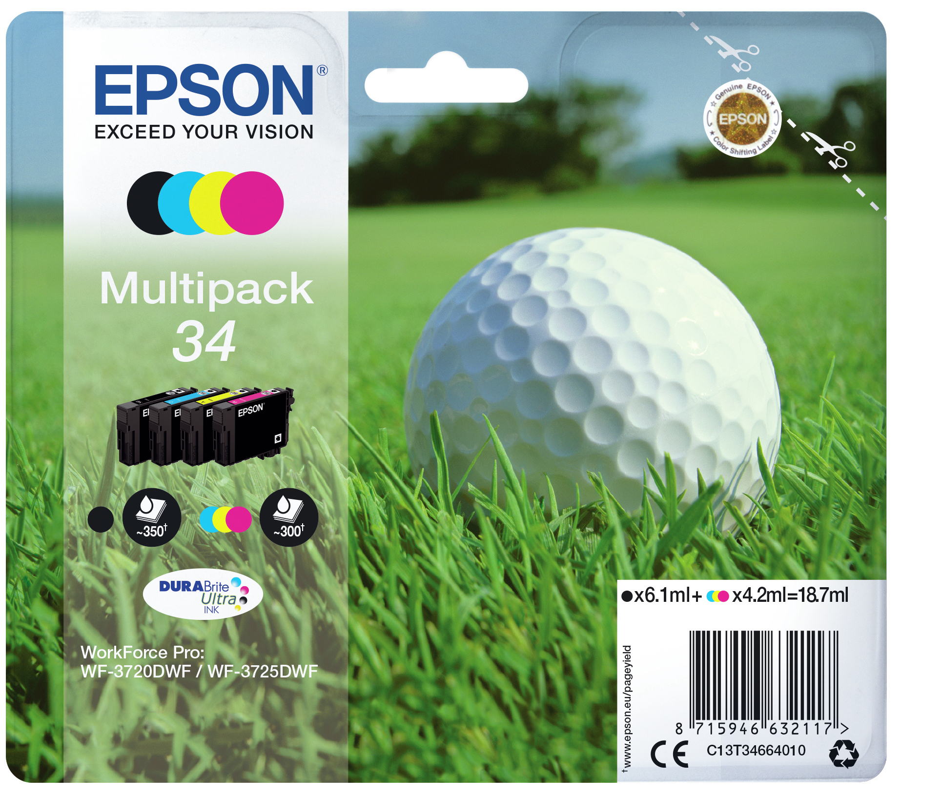 Epson Mustepatruuna MultiPack Bk,C,M,Y T3466 Vastaa: N/A