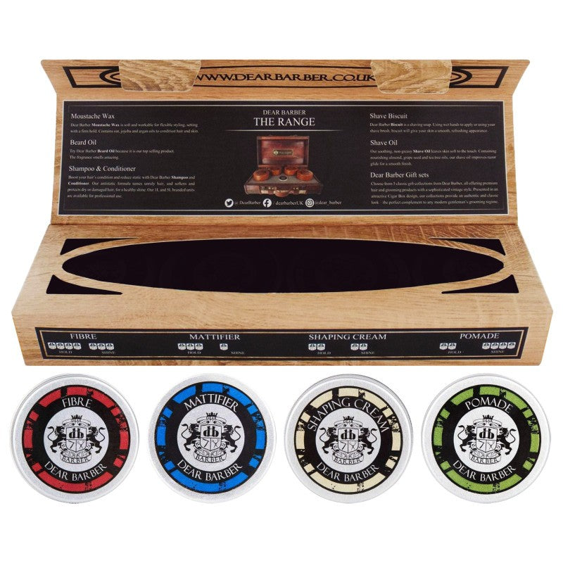 Dear Barber Mini Styling Collection - hiusten ja parran muotoilusettipakkaus 4x20ml