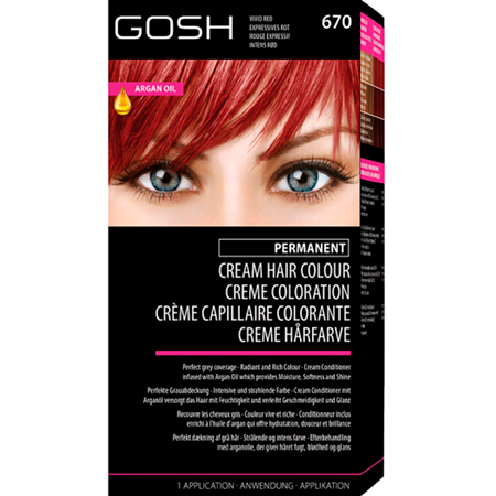 GOSH Hiusväri - 670 Vivid Red (elävä punainen)