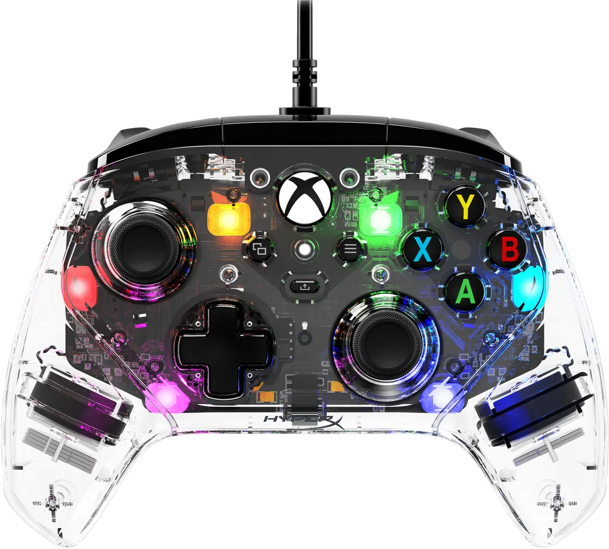 HyperX Clutch Gladiate RGB langallinen peliohjain - Läpinäkyvä - Xbox Series X/S, Xbox One, PC