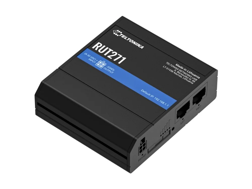 Teltonika RUT271 Redcap 5G Router (RUT271200000 / Standard package with Universal PSU) - Wireless router N Standard - 802.11n
