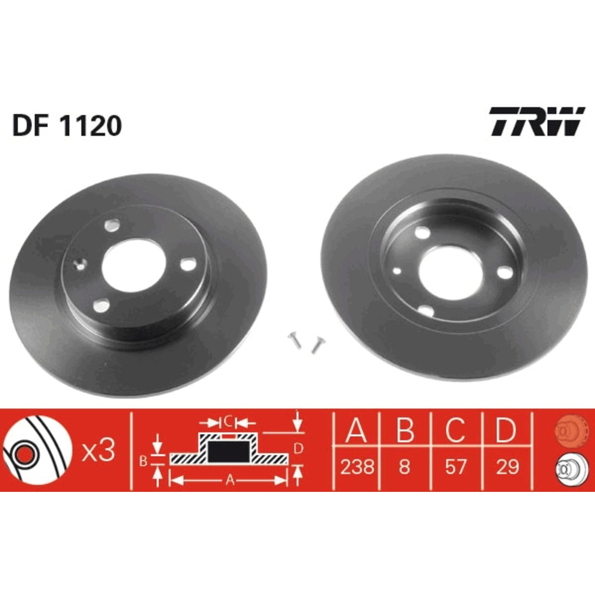 Jarrulevy TRW DF1120