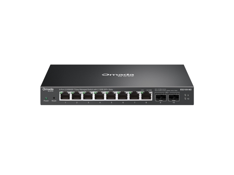 TP-Link ES210X-M2, Hallittu, 2.5G Ethernet (100/1000/2500), Telineasennus, Työpöytä-/seinäkiinnitys