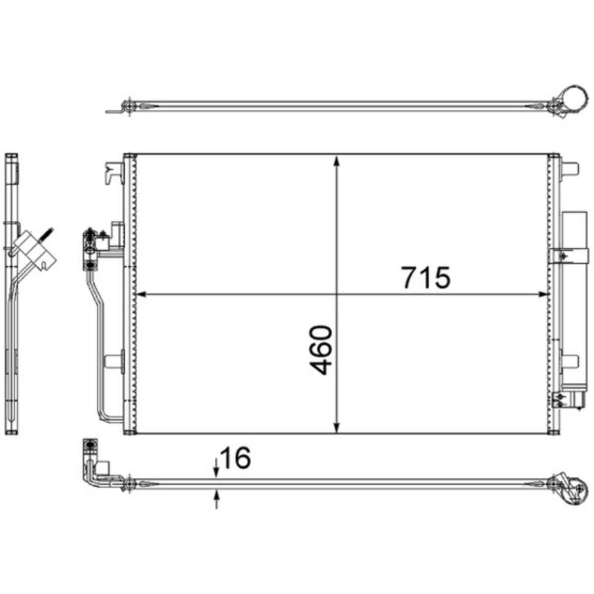 Lauhdutin, ilmastointilaite MAHLE AC 553 001S