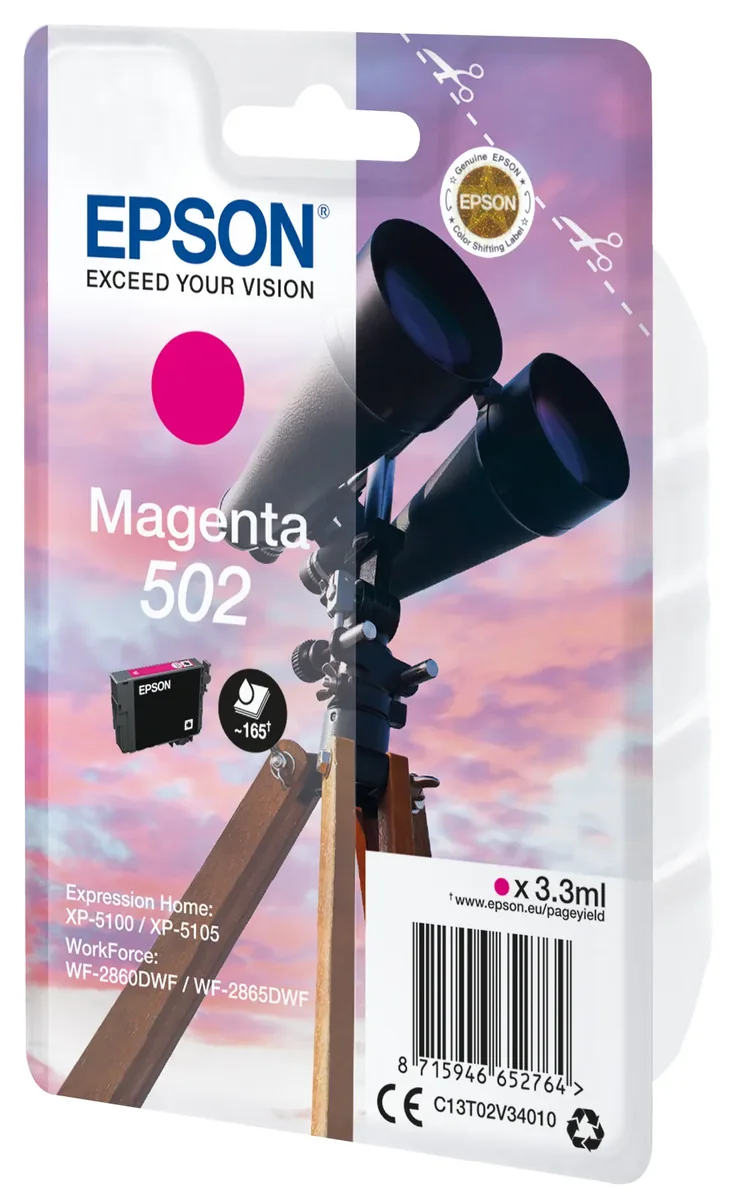 Epson 502-mustekasetti, 3.3 ml, magenta
