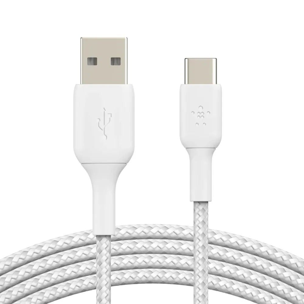 Belkin BoostCharge USB-A – USB-C -kaapeli, 3 m, valkoinen