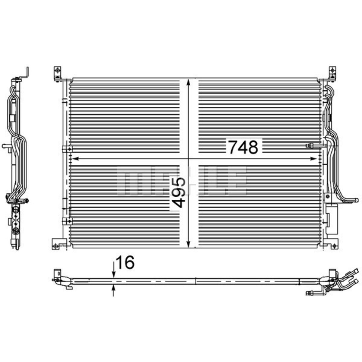 Lauhdutin, ilmastointilaite MAHLE AC 271 000S