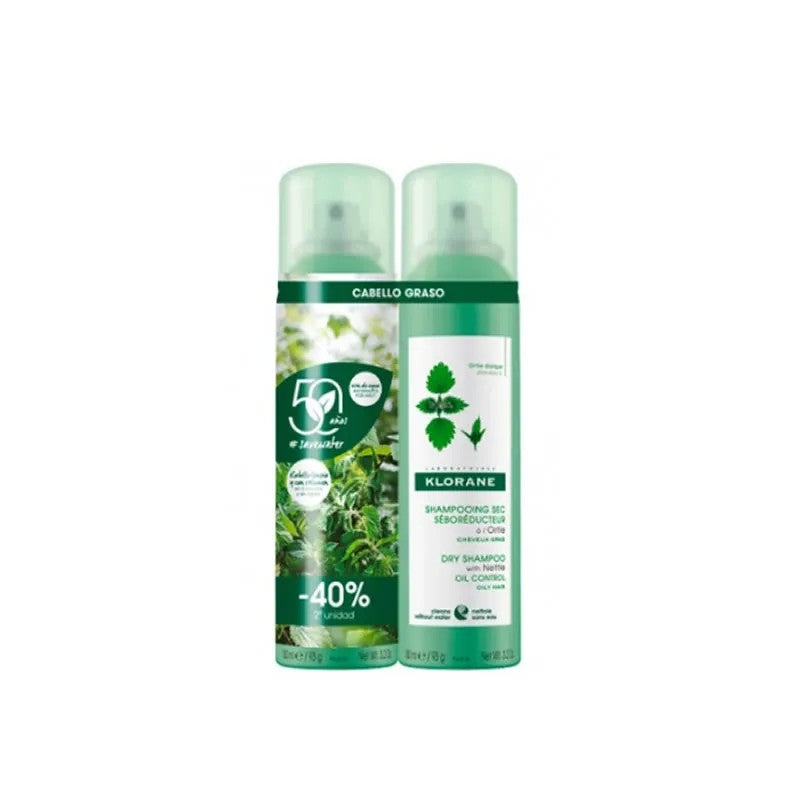 Klorane Kuivashampoo puhdistava nokkonen 2x150ml