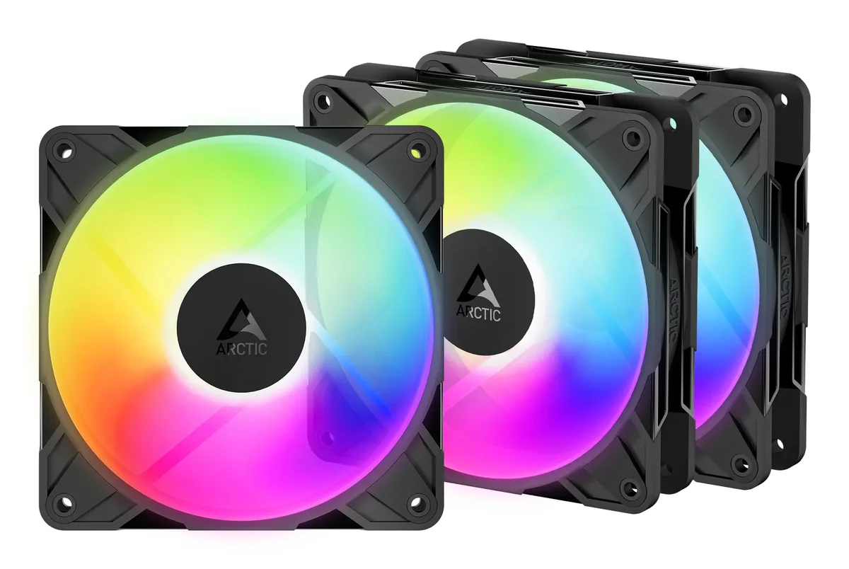 Arctic P12 Pro Reverse A-RGB - 3 Pack - Kotelotuuletin - 120mm - musta