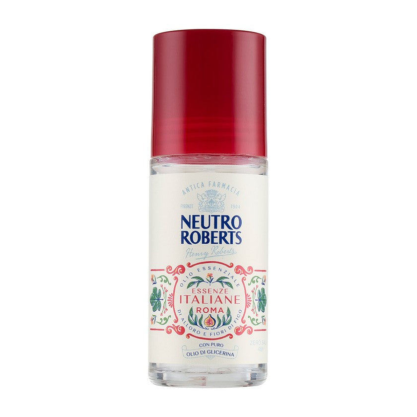 Neutro Roberts Essenze Italiane Roma - Roll-On Deodorantti Laakerinlehti- ja Viikunan Kukka -eteerinen Öljy 50 ml