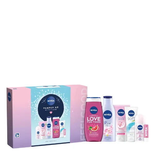 Nivea Pamper Me With Care Lahjapakkaus - 6 Kpl