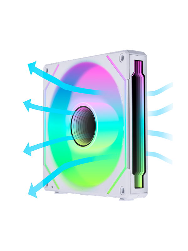 Lian Li UNI FAN SL INF PWM White Reverse - Kotelotuuletin - 140mm - Valkoinen - 28 dBA