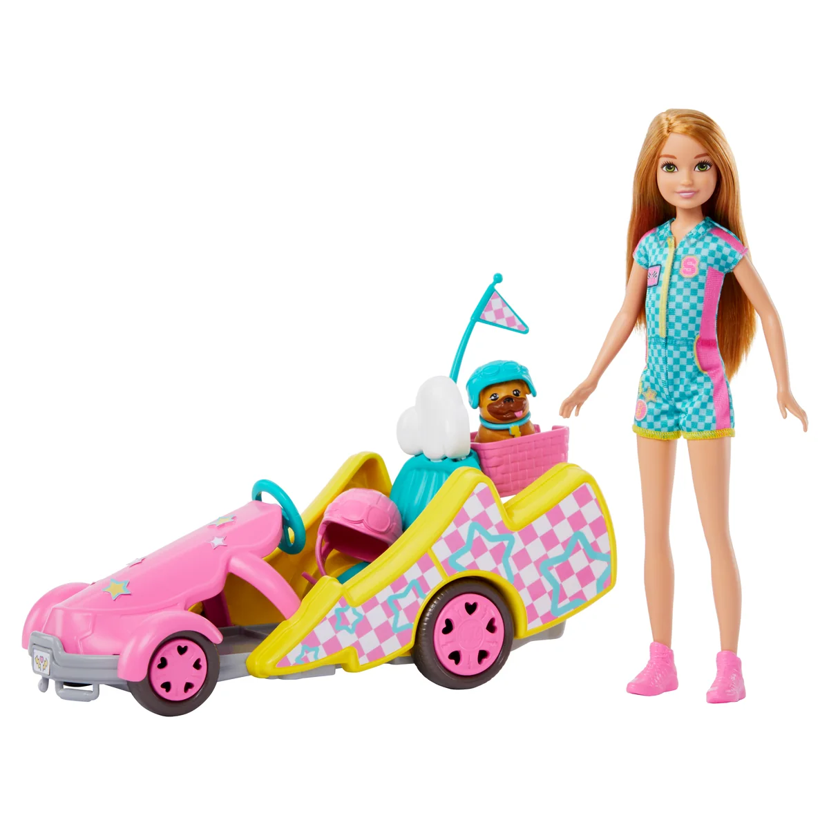 Barbie Stacie Racer Doll with Go-Kart Toy Car