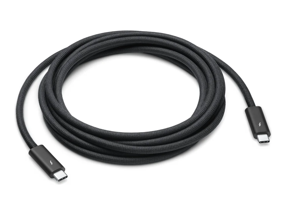 Apple MW5H3ZM/A, Mies, Mies, 3 m, 40 Gbit/s, Musta, Pyöreä
