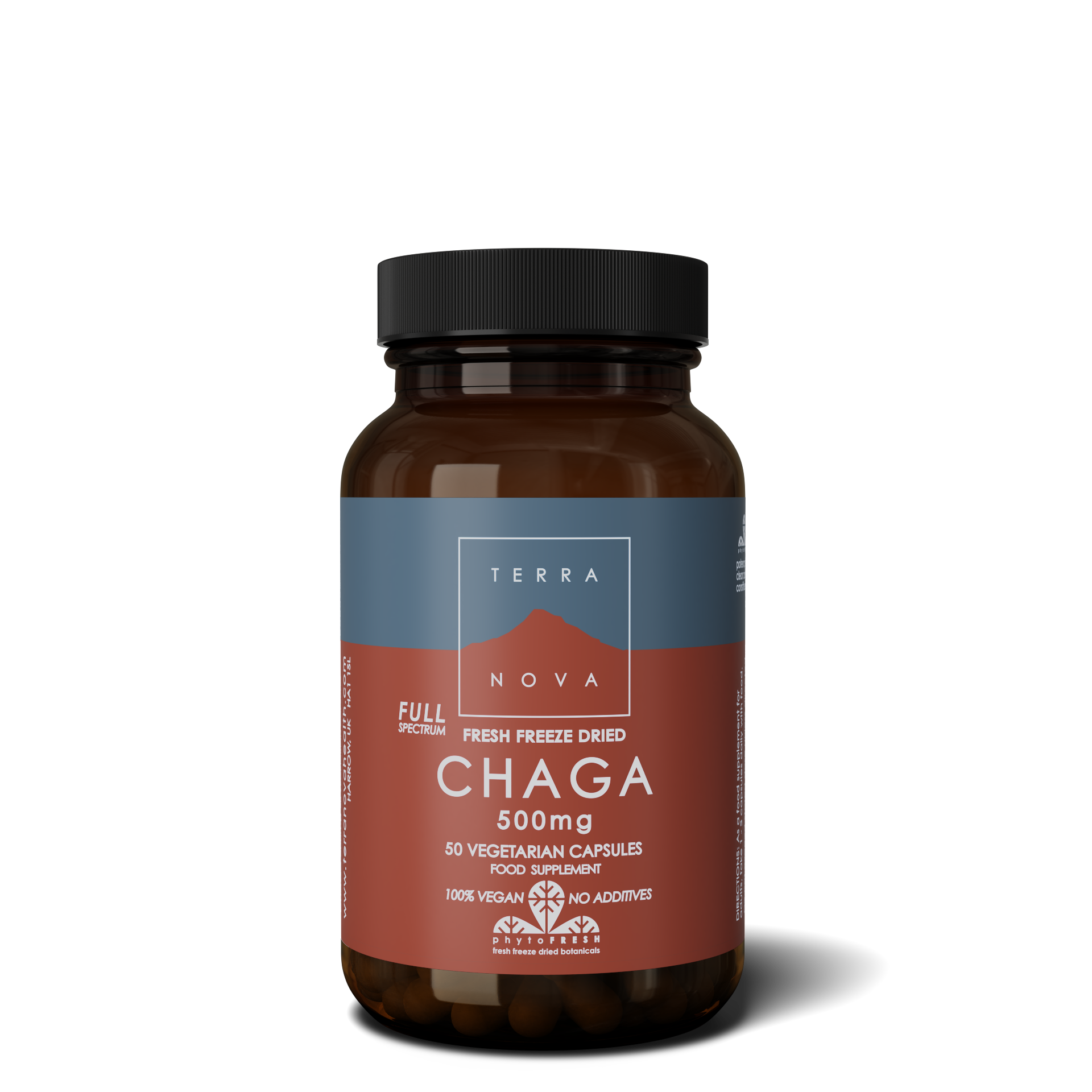 Terranova Chaga 500 mg Full Spectrum (luomu), 50 kaps.