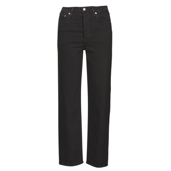 LEVI'S ® Farkut 'Ribcage Straight Ankle' musta denim