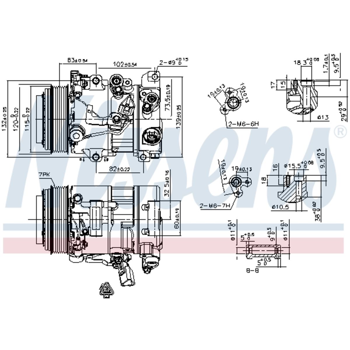 Ilmastoinnin kompressori NISSENS 890156