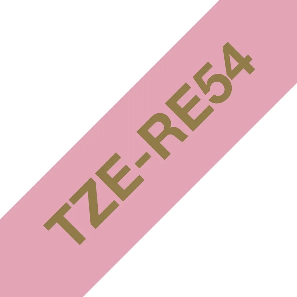 Brother Tape Kangas 24mm Tze-re54 Kulta/vaaleanpunainen Satiini