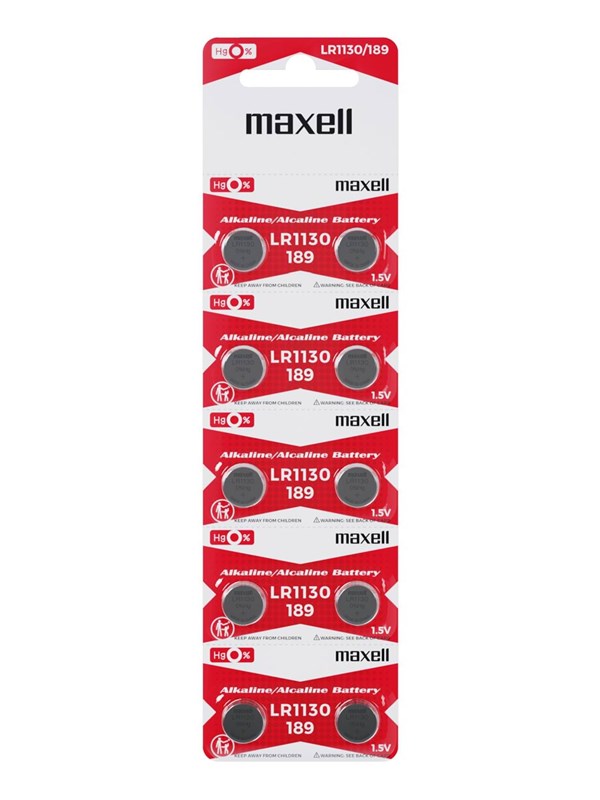 Maxell - LR1130 Alkalinappiparisto, 10 kpl
