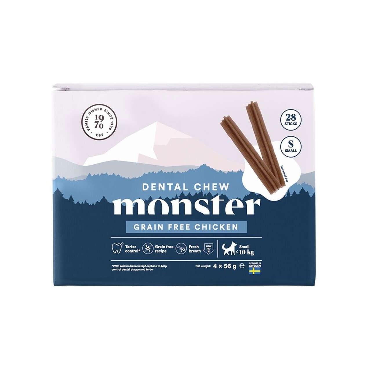 Monster Dog Dental Chew Grain Free Chicken S Month 28 kpl 224 g