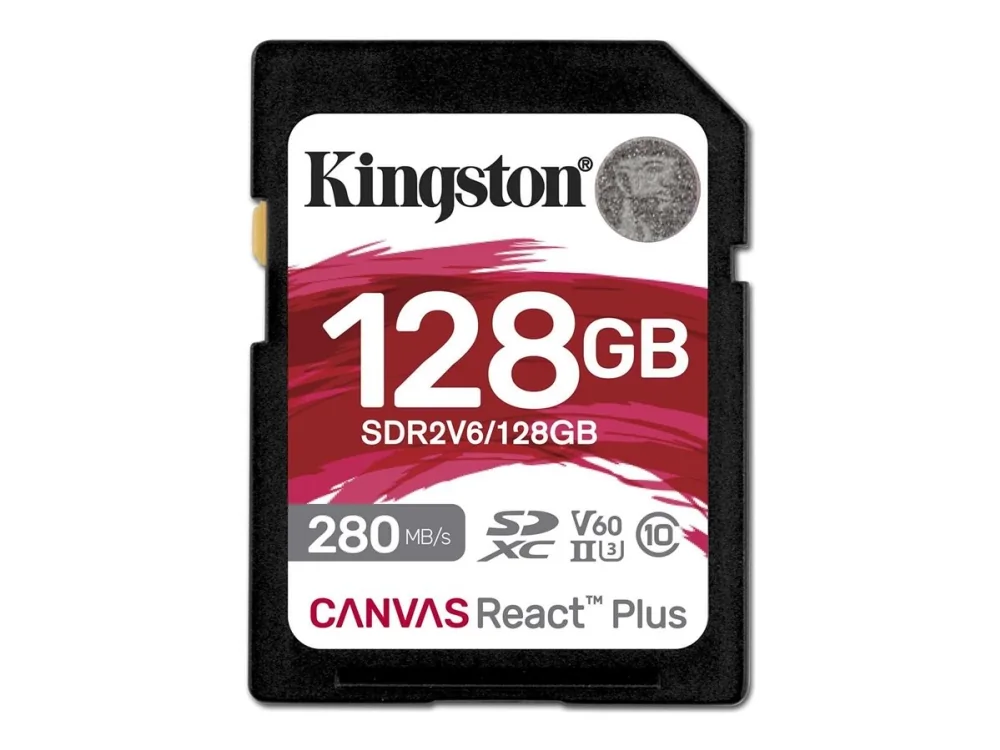 Kingston Canvas React Plus V60 SD - 280MB/s - 128GB