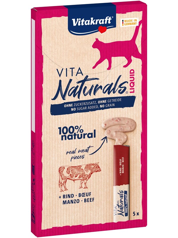 Vitakraft Vita Naturals Liquid Snack Naudanliha (5-Pack x 15g)