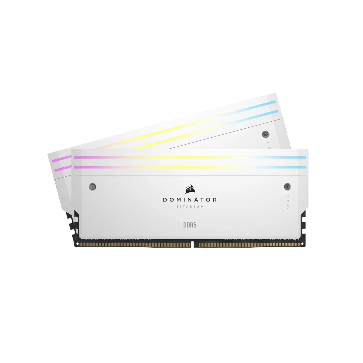 Corsair Dominator Titanium RGB 64 Gt (2 x 32 Gt) DDR5 6400 MHz, CL32 -muisti, valkoinen (XMP)