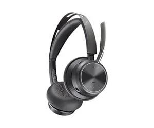 HP Poly Voyager Focus 2 -langaton kuulokemikrofoni + USB-C - USB-A -sovitin, musta