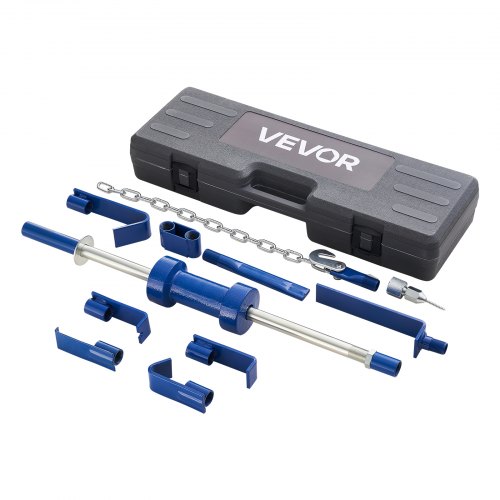 VEVOR Dent Puller Kit, 5.9 kg 14-in-1 Slide Hammer Dent Removal Kit, Heavy-Duty Auto Body Truck Repair Automotive Damage Remover Tool Repair Frame with Carrying Case, Extension Rod, Non-Slip Handle